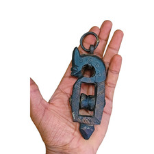 Old Antique Vintage Hand Made Horn Beautifull Horse Shape Engraved Design Pulley