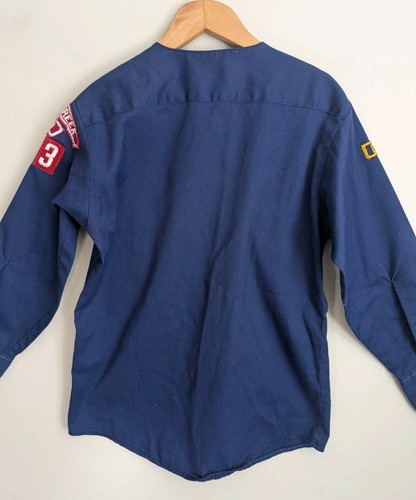 Vintage 70s CUB SCOUTS BSA Uniform Shirt Blue Button Up Patches USA Made Ohio OH - Picture 4 of 14