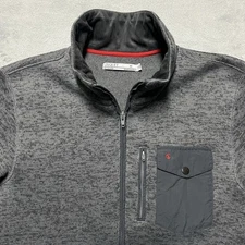 Criquet Jacket Mens M Gray Performance Fleece Golf Full Zip Outdoor - READ