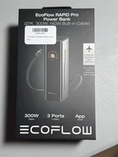 EcoFlow Rapid Pro Power Bank (27650mAh, 300W, 140W Built-in Cable), 4Ports