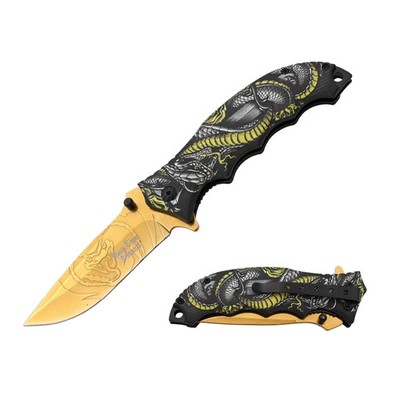 8.15'' Dark Side Blades Spring Assisted Knife w/Aluminum Handle