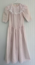 Gunne Sax By Jessica Mcclintock Cotton Lace Collar Vintage Prairie Dress Size 3