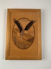 Hudson River Inlay Marquetry by Jeff Nelson Eagle in Flight 128 Signed 10"X8  