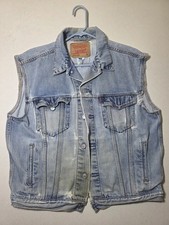 Levi  s Big E Men  s Trucker Denim Vest Size Medium