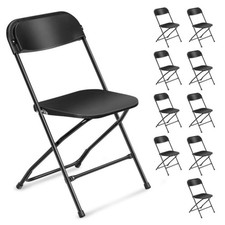 Ktaxon W-FC10PACKS-270 10 Plastic Folding Chairs Wedding Banquet Seat Premium