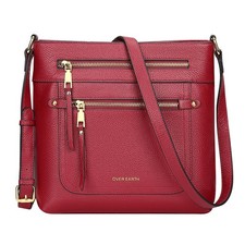 Leather Crossbody Bags for Medium Shoulder Purse Multi Pocket Shoulder Handba...