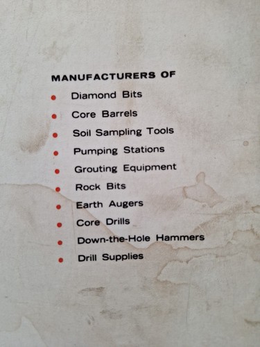 Acker Drilling Supplies Bits Barrels Augers Drills Catalog Brochure - Picture 2 of 16