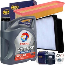 FILTERSET+TOTAL 5W30 ÖL1.2+16V passend für DACIA LOGAN SANDERO RENAULT CLIO 3