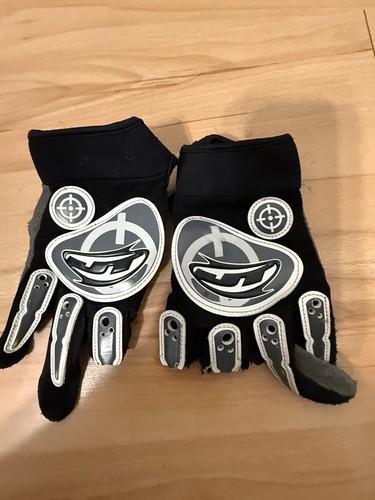 HK Army Paintball Gloves Black Logo Protective Design