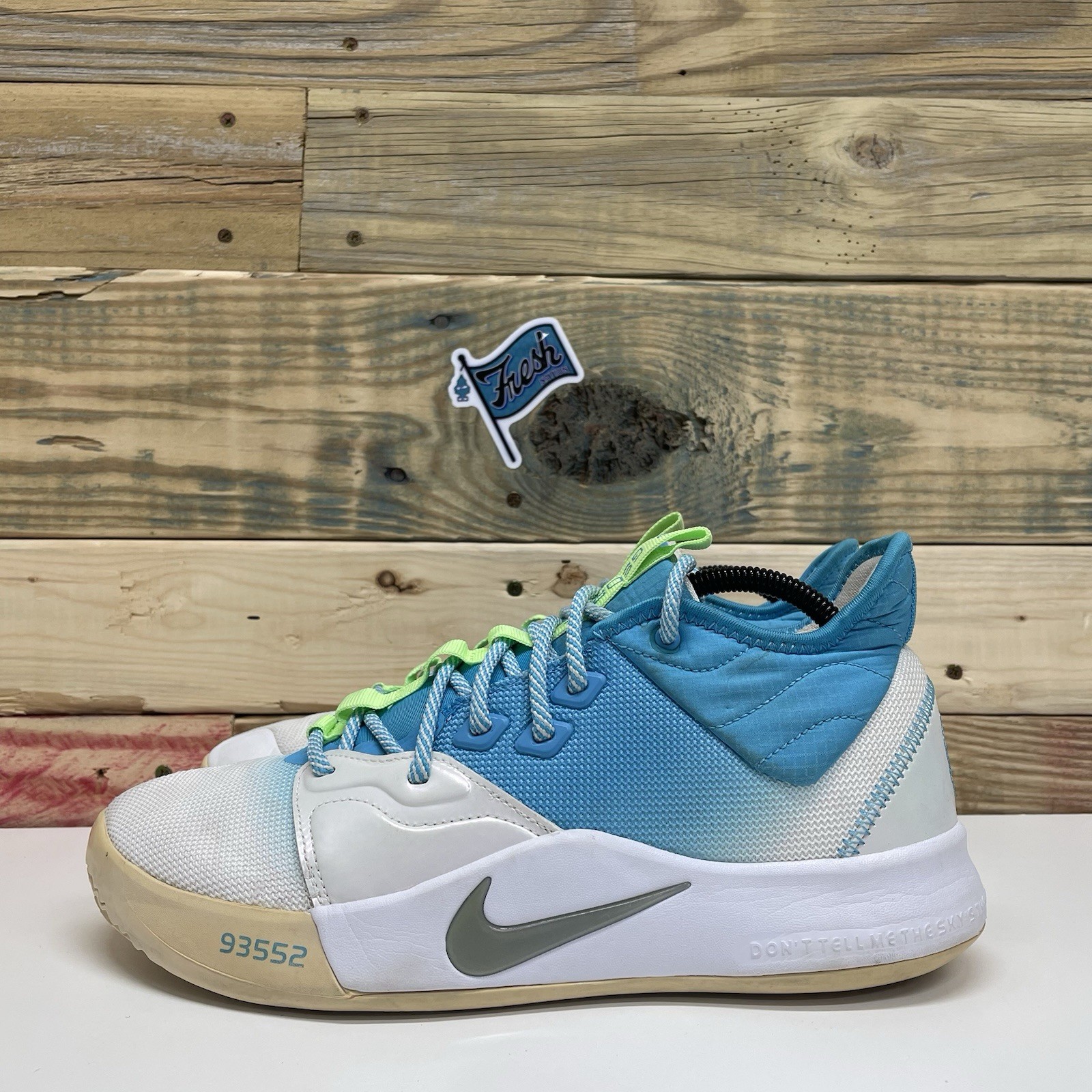 Nike PG 3 Paul George "Lure" Platinum Tint Men’s Size 9.5 Blue White RARE image 3
