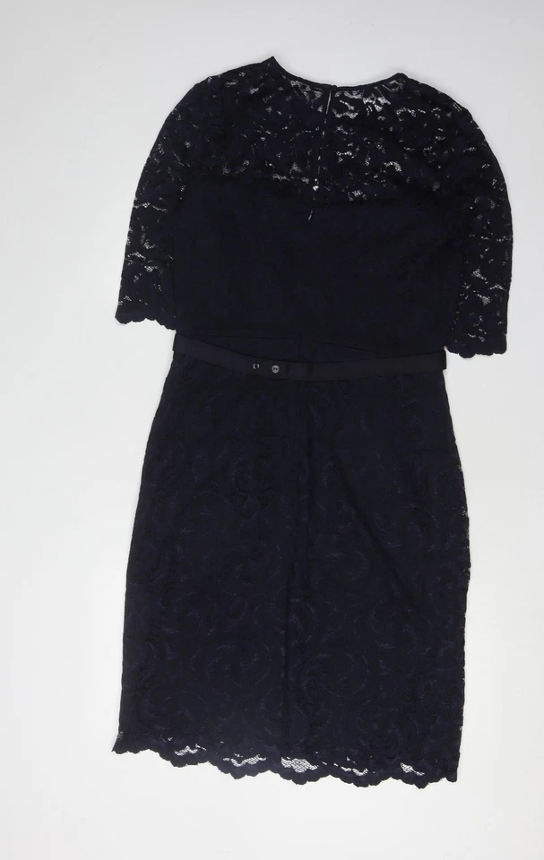 Hobbs Women's Black Lace Dress Size 12 Formal — 第 2/4 张图片
