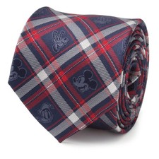 Disney Mickey and Friends Navy Plaid Men's Tie