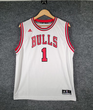 Adidas NBA Youth (XL) Chicago Bulls Derrick Rose #1 Basketball Jersey White Boys