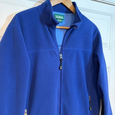 Y2K LL Bean Polartec Fleece Jacket Womens M Royal Blue Full Zip Mock Neck 0AFX1