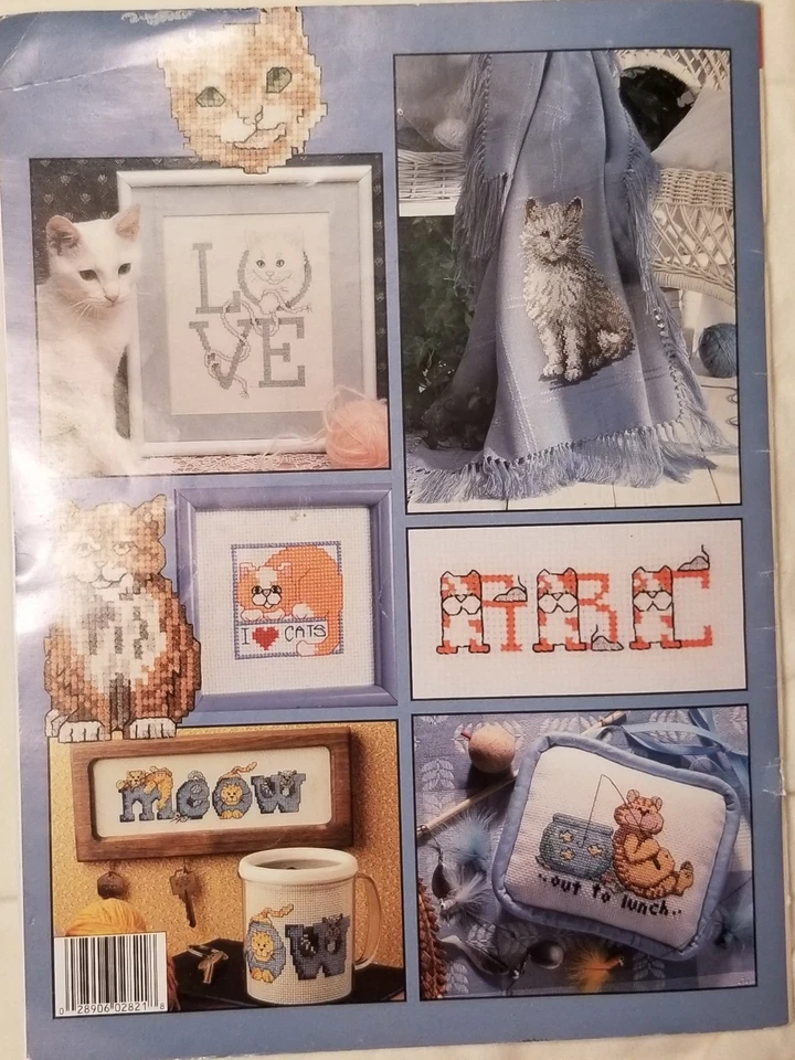 LEISURE ARTS magazine CATS GALORE 66 cross stitch designs - Image 2 of 4