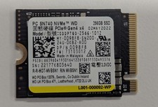 Western Digital PC SN740 NVMe SSD 256GB SDDPTQD-256GB-1012 Gen4