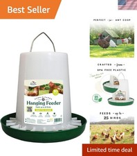 10 lb Gravity Poultry Feeder - Twist-Lock Design for Quick Refills  Visibility
