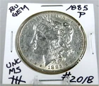 1885-P MORGAN SILVER DOLLAR FROM ORIGINAL BANK BAG GEM BU US MINT #2018
