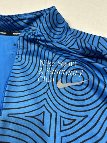 Nike Running Element Sport & Sanctuary Club 1/4 Zip Shirt Mens XL Dri-Fit Blue - Picture 2 of 7