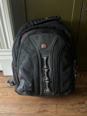 Wenger The Legacy Notebook Carrying Backpack Black / Gray 16  Laptop TSA Ready