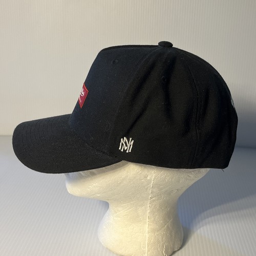 Mitchell Ness Box Logo Hat Cap Adjustable Snap Back Adult Black - Picture 4 of 15