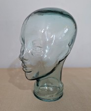 Recycled Glass Mannequin Head Hat Wig Display VGC
