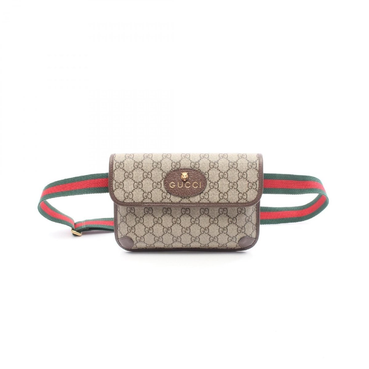 Gucci GG Supreme Neo Vintage Sherry Waist Bag Beige PVC Canvas