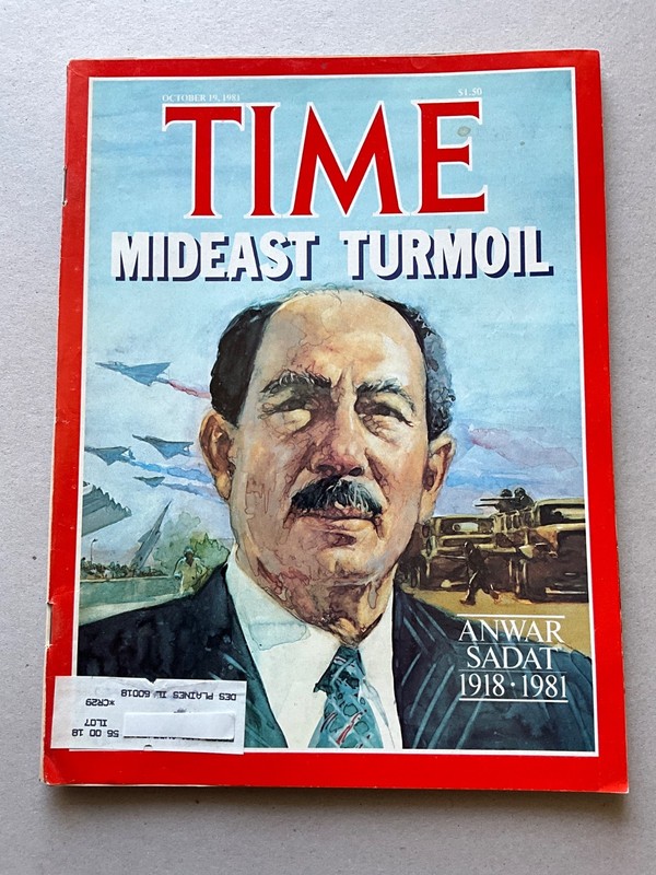 Time Magazine October 1981 Mideast Turmoil Anwar Sadat Assassinated No Label