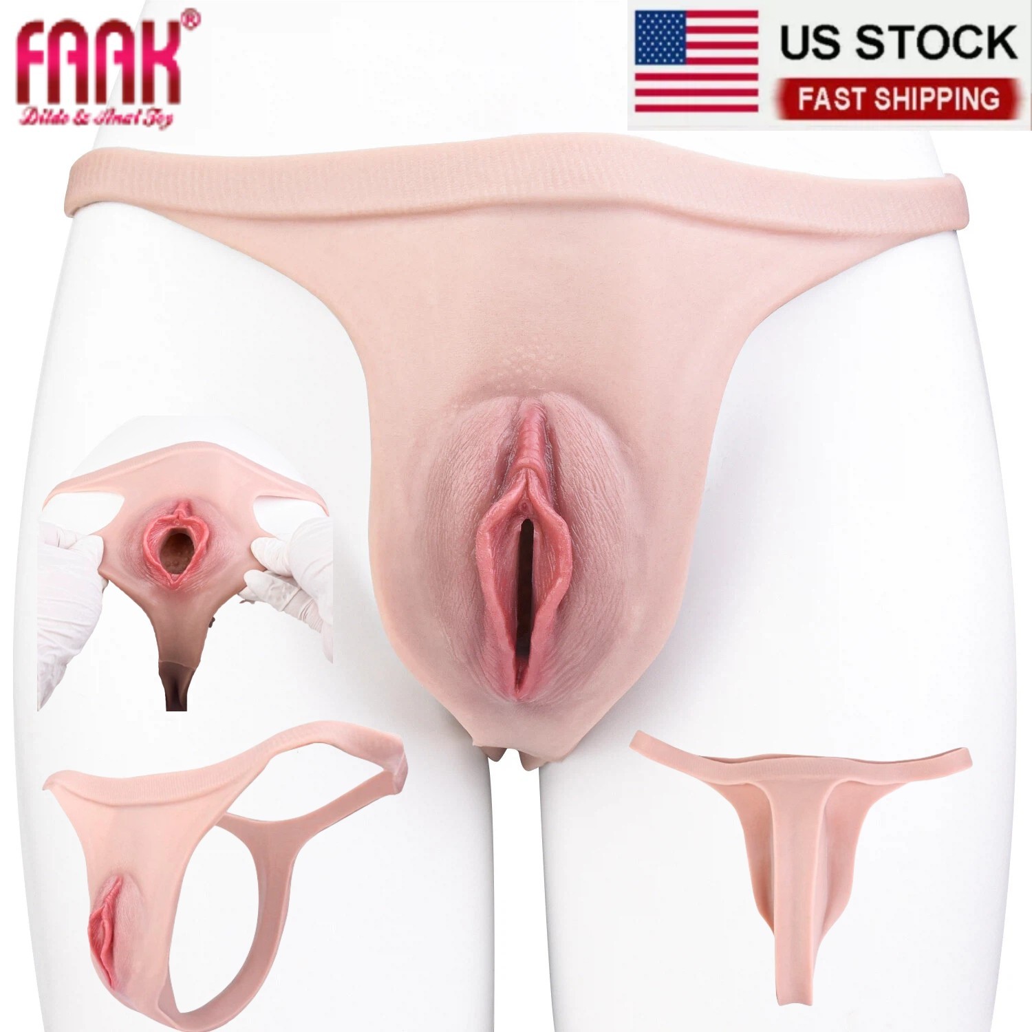 Crossdresser Silicone Fake Vagina Shorts Panty HipShaping Pants For Transgensers