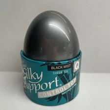 L'eggs Egg Sheer Elegance Silky Support Control Top Q Pantyhose Black Mist Leggs