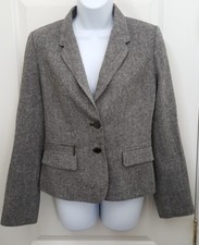 Calvin Klein Two-Button Suit Tweed Blazer Jacket Business Office Womens Size 8