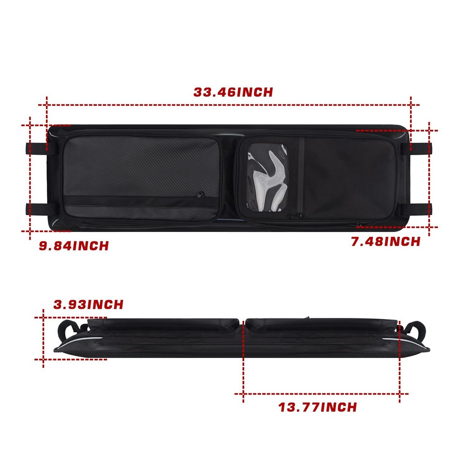 Z8 RZR PRO XP Roof Bag , LargeCapacity Overhead Storage Bag with Metal