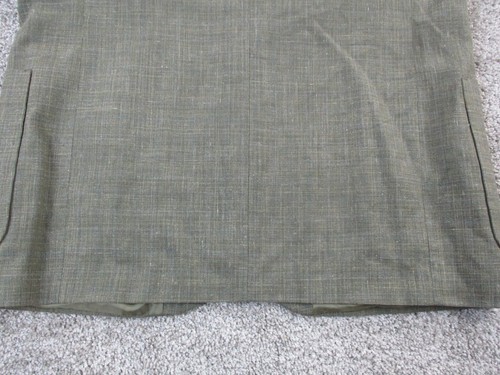Vintage Structure Blazer Jacket Mens Wool Linen Blend Mens 40 Green Blue hopsack - Picture 10 of 16