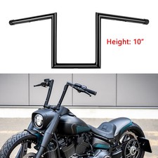 10" Rise 1"  Ape Hanger Handlebar Z-Bar For Harley Sportster Fatboy Breakout