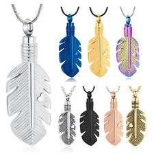 Angel Wing Cremation Jewelry Urn Necklace for Ashes Stainless Steel Urn Pendant