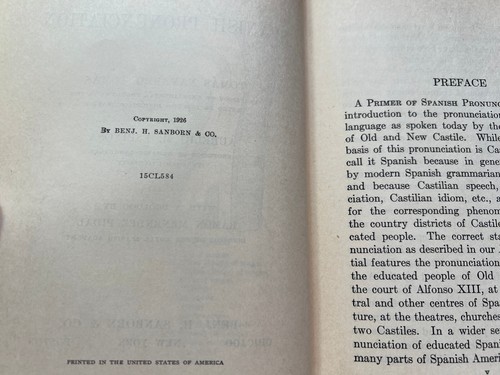 A Primer of Spanish Pronunciation by Tomas Navarro and Aurelio Espinosa 1926 (L6 - Picture 4 of 6