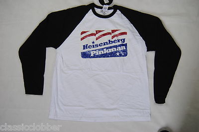 BREAKING BAD HEISENBERG PINKMAN FLAGGE BASEBALL TRIKOT T-SHIRT NEU OFFIZIELLES TV