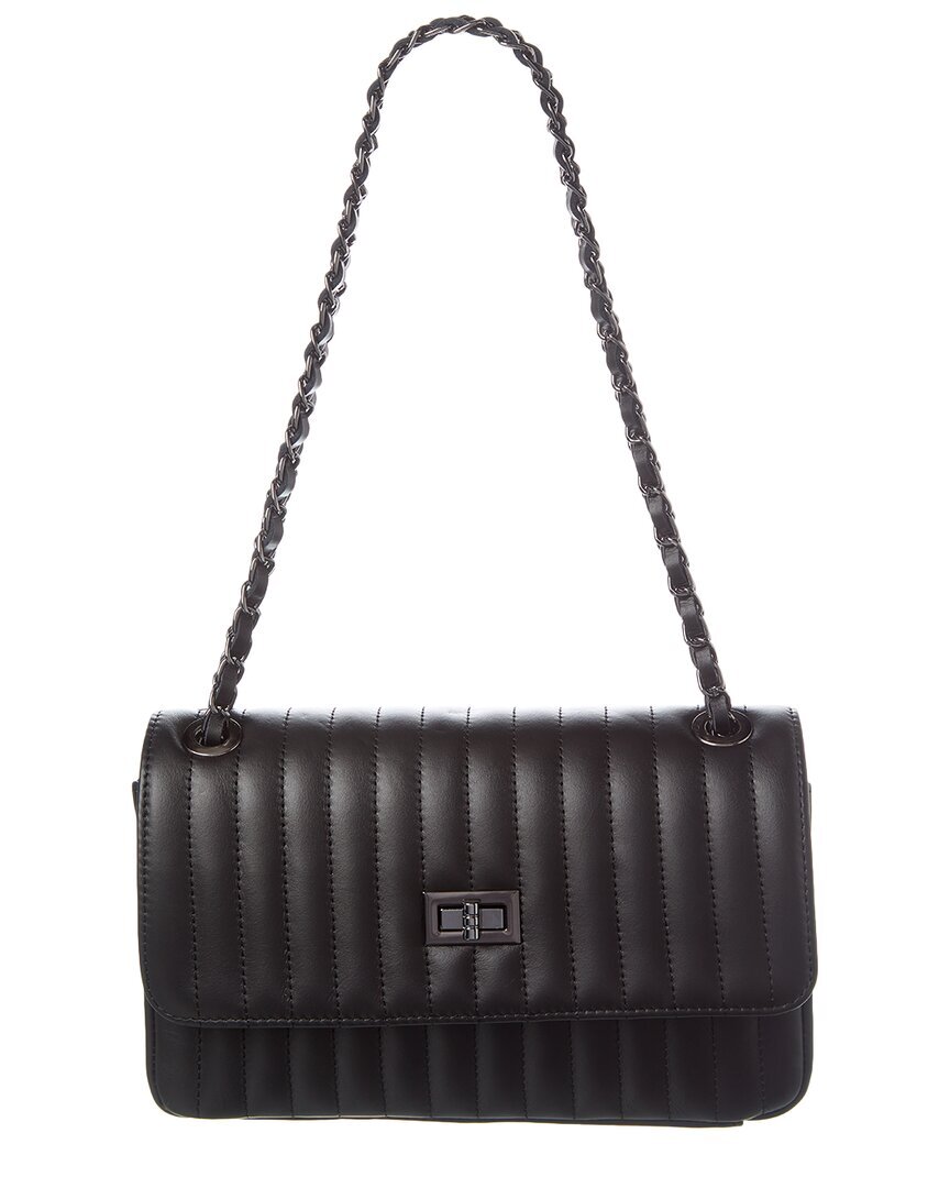 Женская сумка через плечо из итальянской кожи черного цвета 19690₽