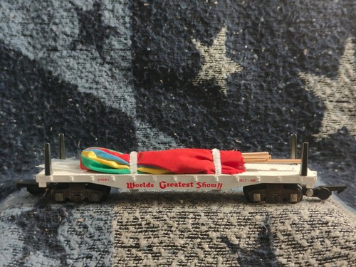 world's greatest circus flat car with tent & Poles #24581