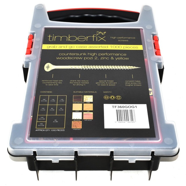 TIMBERFIX 360 High Performance Assorted Screw Case Pack of 1000 Screws for sale online eBay