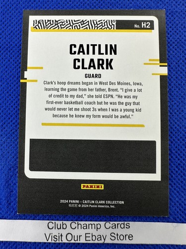 2024 #H2 Collezione Panini-Caitlin Clark mette in evidenza falchi metallizzati Iowa - Foto 2 di 2