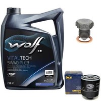 MotoröL Set 5W40 5 Liter + ÖLfilter + Schraube FüR Seat Inca Skoda Vw Golf Polo