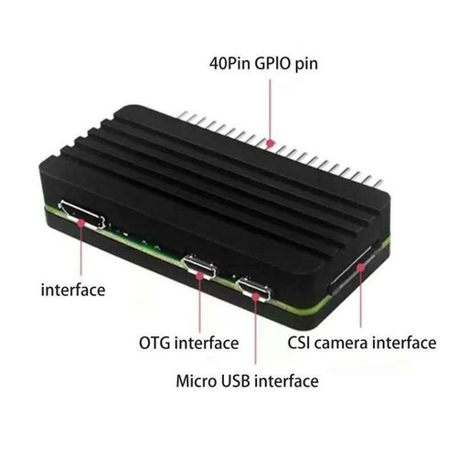 Aluminum Alloy Cover Enclosure With GPIO Pin Needle For Raspberry Pi Zero 2 W - Afbeelding 4 van 12