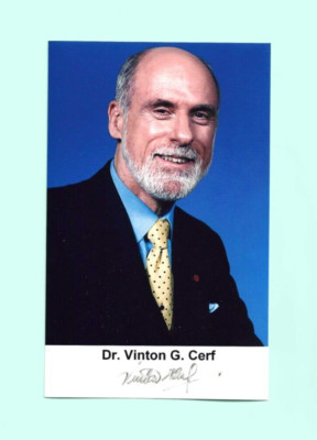 Dr. Vinton G. Cerf 'Vater des Internet' Foto 9x15 original Autogramm