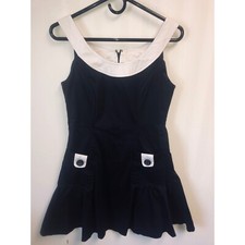 CUTE Nine West Black and White Pleated Sailor Dress with Front Pockets Size 6