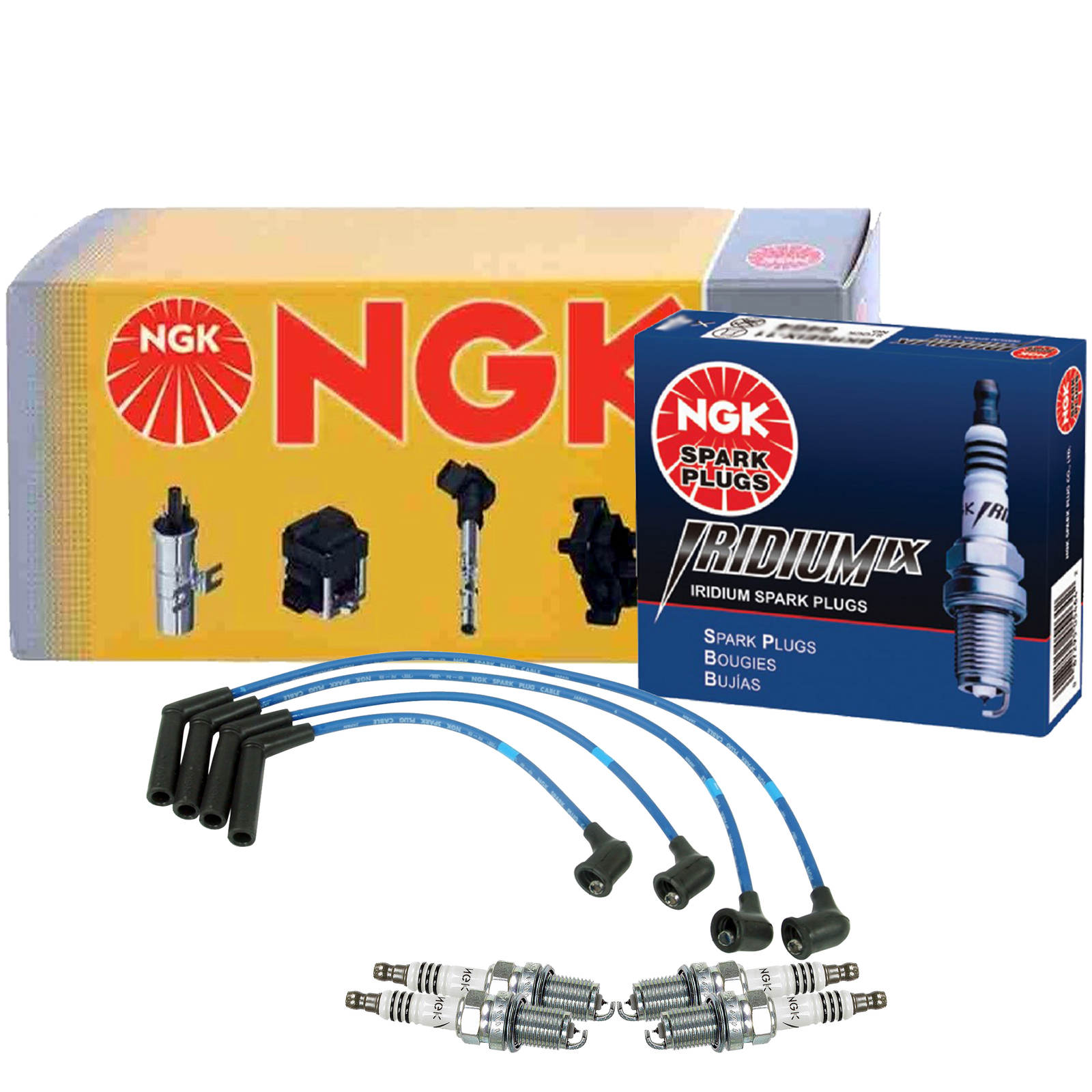 NGK Wire 4 Iridium IX Platinum Spark Plugs Kit For Hyundai Accent Scoupe 1.5 L4