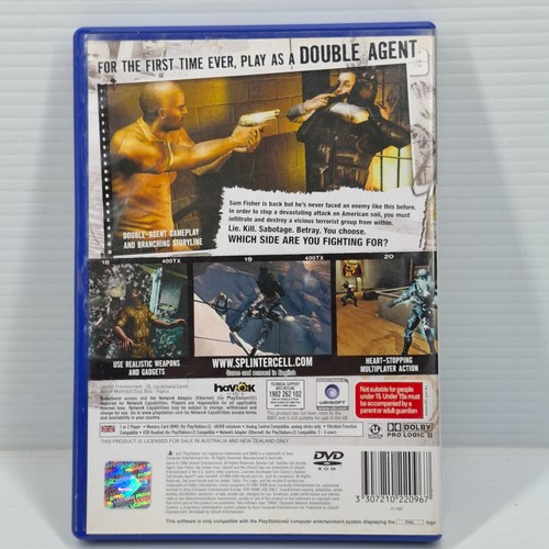 Tom Clancy’s Splinter Cell: Double Agent - PS2 - PLAYSTATION 2 - NO MANUAL - PAL - Picture 3 of 3