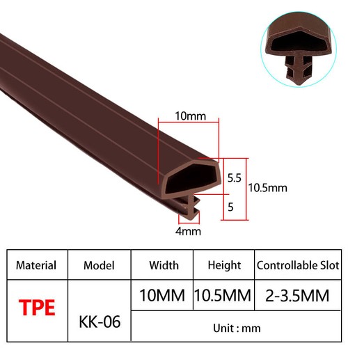 TPE Wooden Door Sealing Strip, Slot Type Strip, Door Seam Edge Sealing Strip - Picture 14 of 27