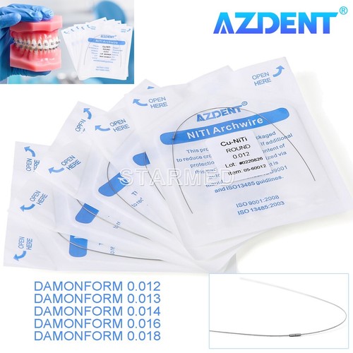 AZDENT Dental Ortho Cu-NiTi Elastic Arch Wires Stops Preformed Round/Rectangular - Picture 3 of 18