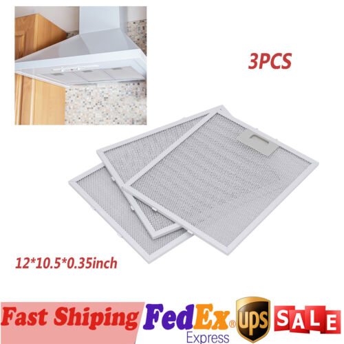 3PCS Air Filter Range Hood Filters Aluminum Mesh Hood Vent Filter 10.5x12 in New